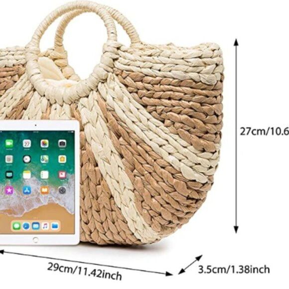 New Women Straw Paper Handbag - Picture 4 of 6